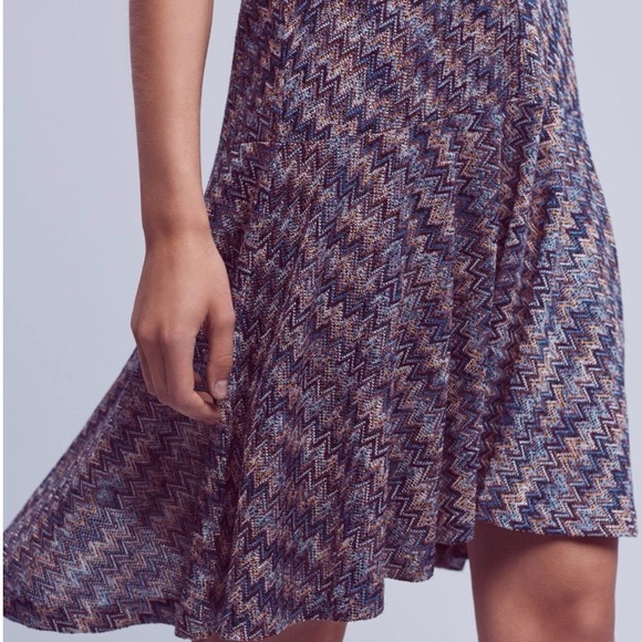 Anthropologie Maeve Boho Westwater Knit Sleeveless Drop Waist Mod Dress Size S - Picture 7 of 10